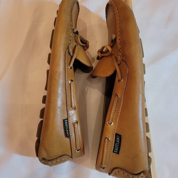 Eastland Women's Marcella Leather Driving Loafer Tan/Cognac Size 8 - Picture 7 of 11